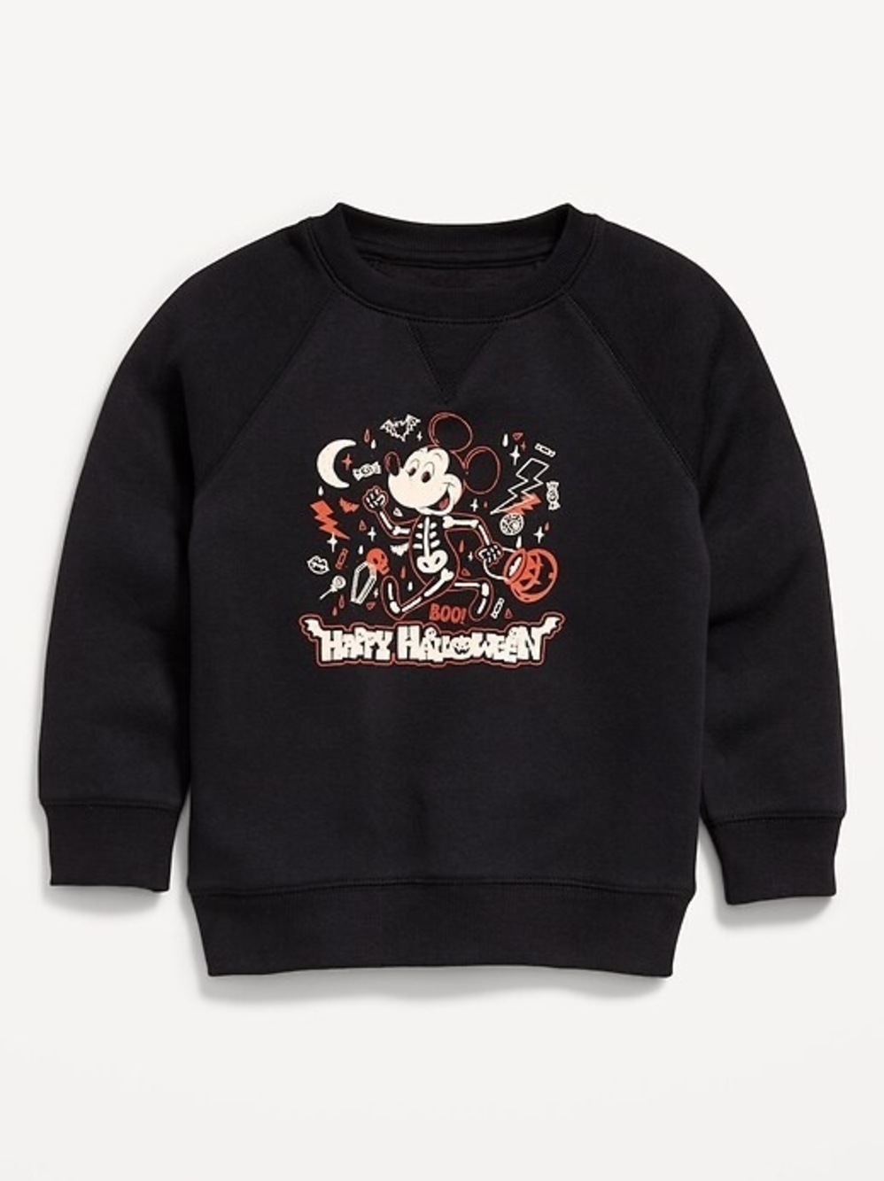 Old Navy 5T Boys Halloween Mickey Mouse Graphic Kids Black Crewneck Sweatshirt